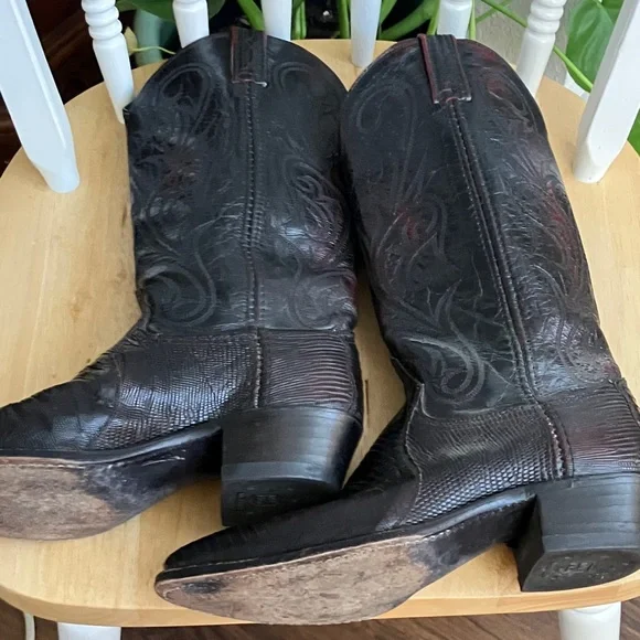 Dan Post Black Western Boots - Picture 4 of 8